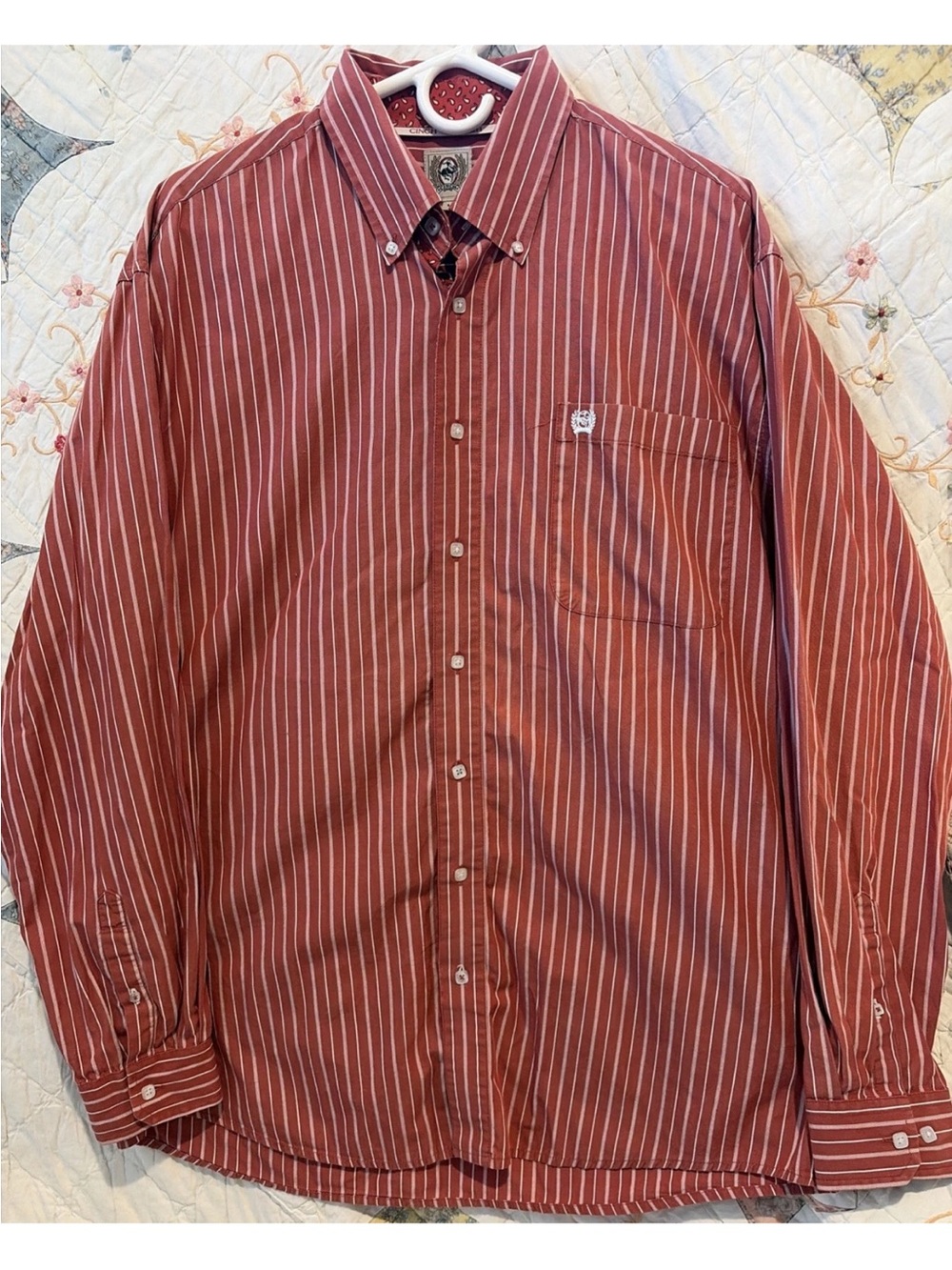 CinchStyle: Classic Fit Button-Down Western ShirtPattern/Color: Brick Red / Burg
